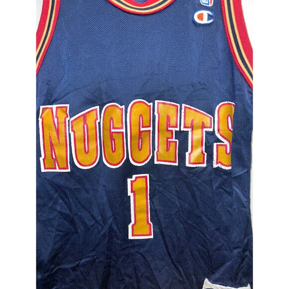 Vintage Mahmoud Abdul Rauf Jersey Demver Nuggets Champion NBA 36 Small - Picture 2 of 12